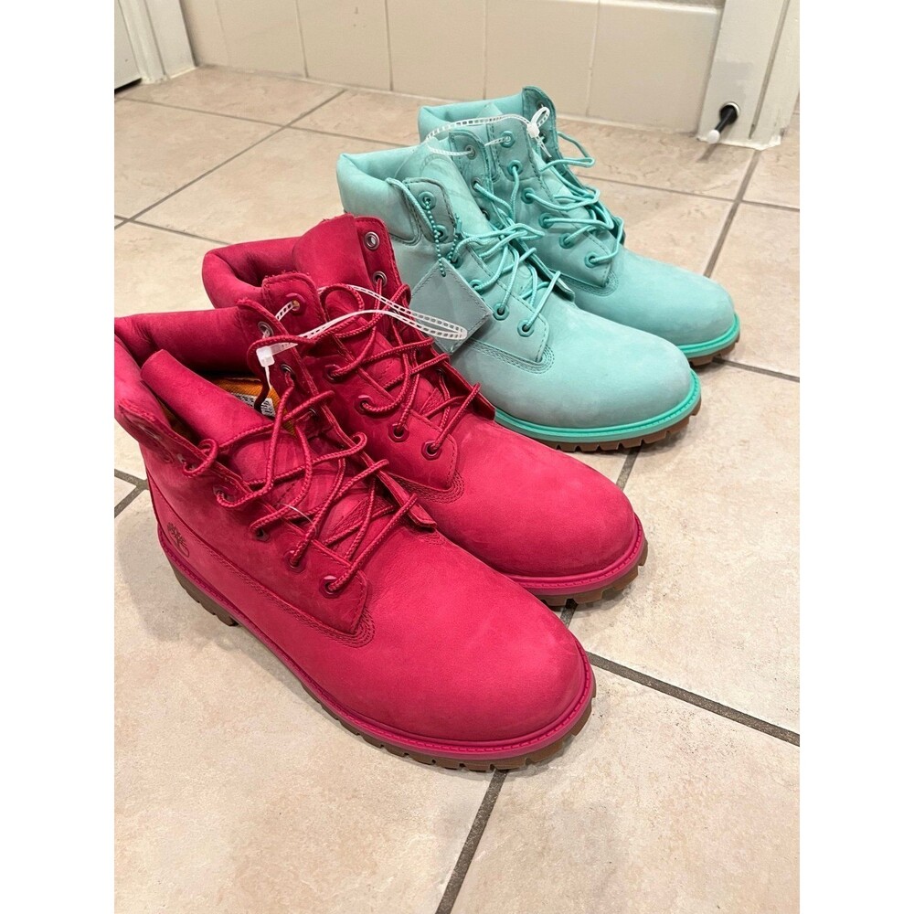 Pink and Baby Blue '50th Anniversary Timberland 6 Inch Premium Boots Bundle